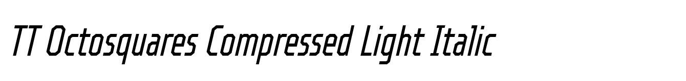 TT Octosquares Compressed Light Italic image